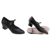 Néptáncos női karaktercipő: Freed of London Lbb2 model - Black (Fekete)